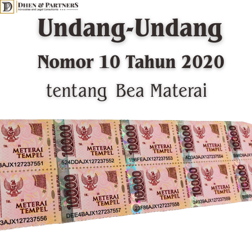 Undang-undang (UU) Nomor 10 Tahun 2020 tentang Bea Meterai
