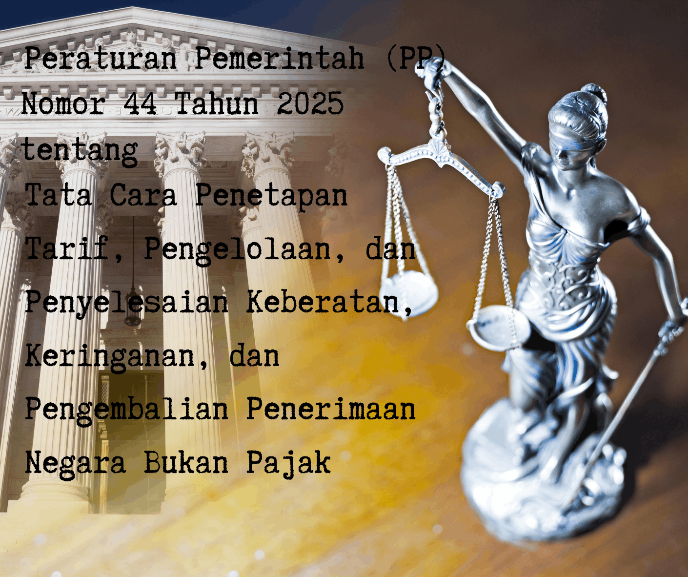 Peraturan Pemerintah (PP) Nomor 44 Tahun 2025 tentang Tata Cara Penetapan Tarif, Pengelolaan, dan Penyelesaian Keberatan, Keringanan, dan Pengembalian Penerimaan Negara Bukan Pajak
